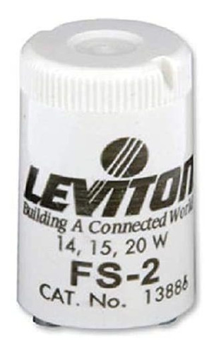 Leviton 13.886 Fluorescente Starter, 15 - 20 Vatios, Fs-2