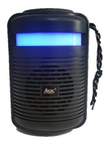 Bocina Bluetooth Música Mp3 Auxiliar Radio Luz Led Usb Cable Color Negro