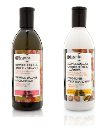 Shampoo Y Acondicionador Teñidos Y Dañados Botanika (350 Ml)