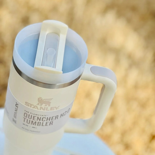 Stanley Quencher 30oz Vaso Taza Mug Termo Asa Con Funda Prot Crema-violeta Quencher