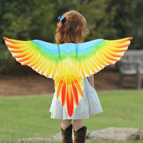 Conjunto De Disfraz De Pájaro For Niños, Capa Con Alas /