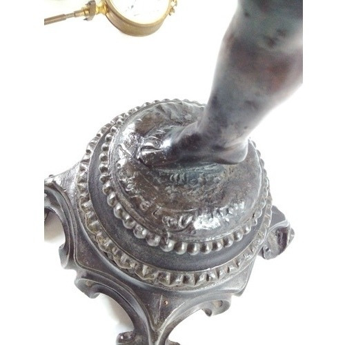 Raro Relógio De Mesa Pendulete Francês Assinado Art Nouveau (Usado)