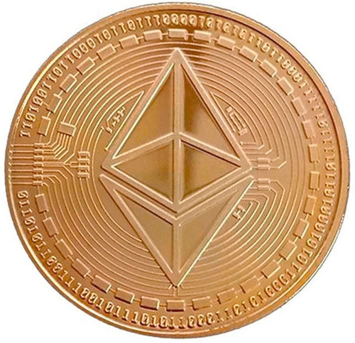 Imagen 1 de 3 de Moneda Metalica  Ethereum Gold ( Entrega Inmediata )
