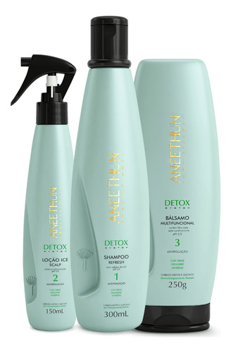 Kit Detox System - Shampoo + Bálsamo + Scalp - Aneethun
