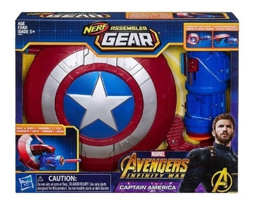 Nerf Escudo Capitán América Con Lanzador - Avengers - Marvel