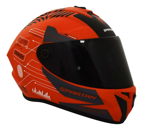 Casco Spartan Draken Fingerprint E5 Original Certificado