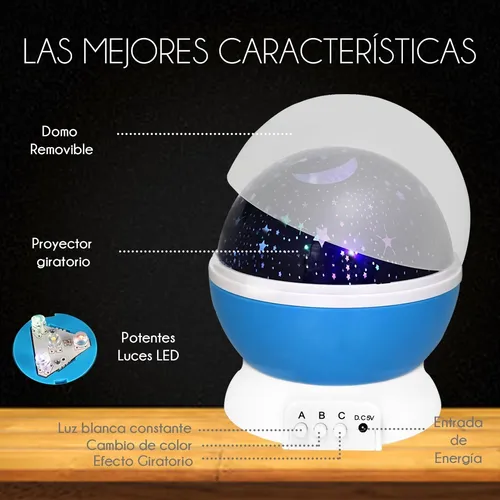 Lampara Noche Mesa Buro Proyector Estrella Niños Usb O Pilas Lampara Noche Mesa Buro Proyector Estrella Niños Usb O Pilas