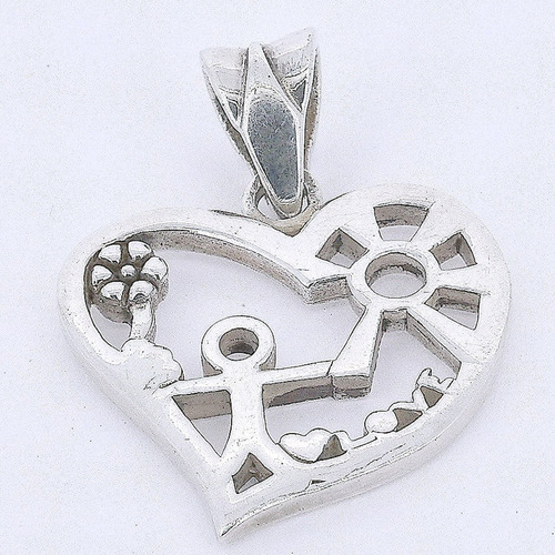 Dije Corazón De Plata Gramos 8.5