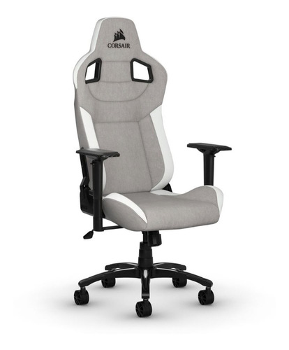 Silla Gamer Corsair T3 Rush Gris Y Blanco Ergonómica