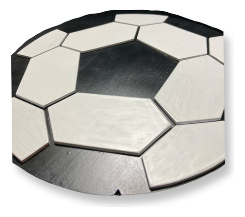 Caja De Mdf 30 Cm Diámetro Color Negro Con Blanco