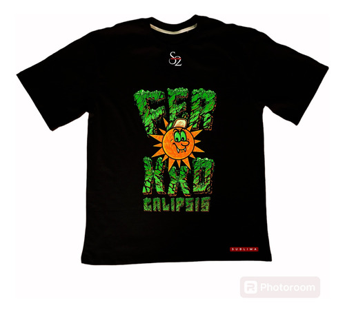 Camiseta Oversize 194007 Negro - Ferxxo