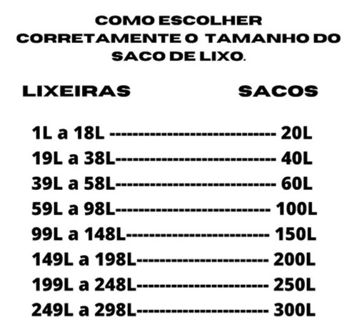 Saco De Lixo 300litros 50un 0,10micras Super Reforçado Preto