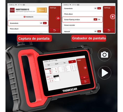 Escáner automotriz obd2 thinkcar thinkscan pluss7 para autos