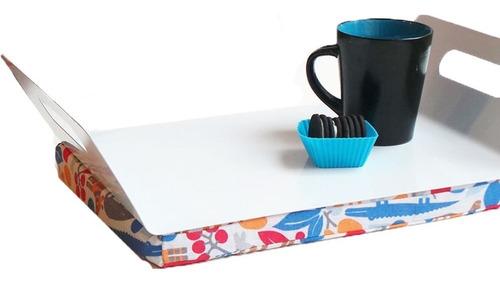 Bandeja Desayuno Y Notebook + Reversible + Almohadon Chapa