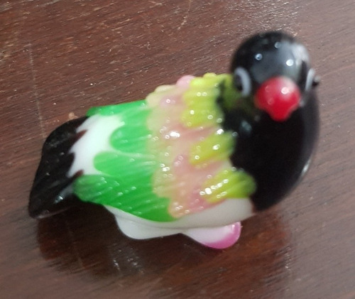 Antiguo Pajarito Pajaro Murano Miniatura Coleccion Negro B13