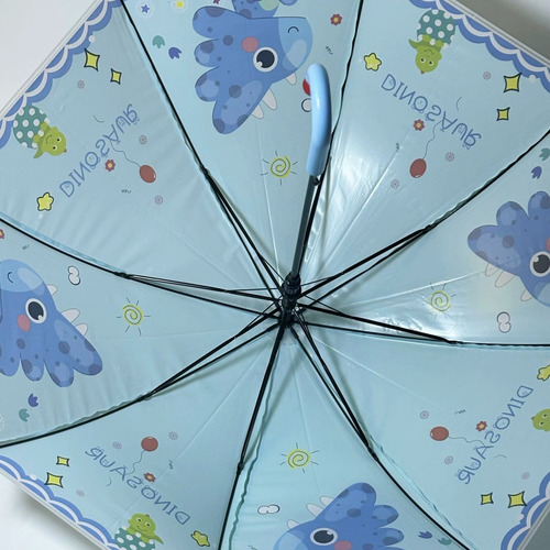 4 Pcs De Paraguas Infantiles Con Patrones De Animales Kawaii Color Azul Claro