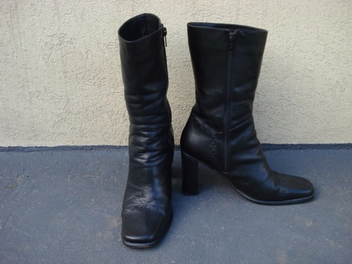Divinas Botas De Cuero Febo Con Bordado Impecables !!