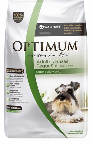 Alimento Optimum Adulto Raza Pequeña X 15 Kg