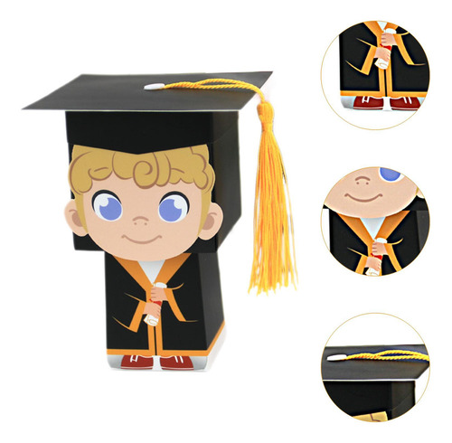 50 Uds. Cajas De Regalo Con Gorro De Graduación, Cajas ,