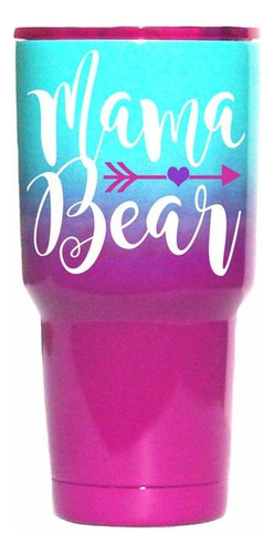 Mama Bear Ombre Dipped Stainless Steel Travel Tumbler, Wi