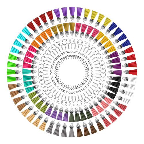 Borlas De Llavero, Juego De Anillos De Llaveros A Granel 100