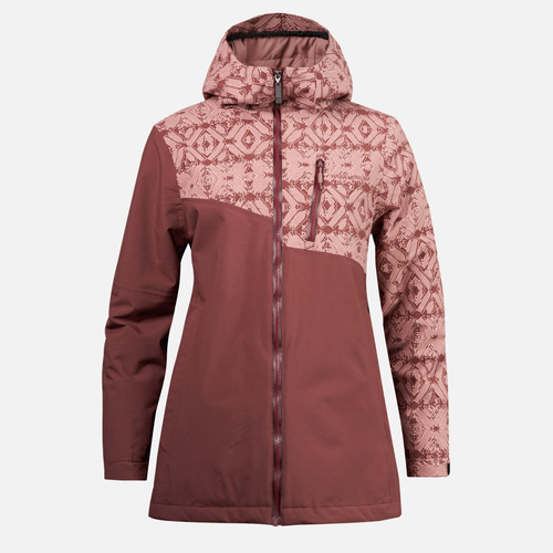 Chaqueta Mujer Yeti Print Burdeo Haka Honu