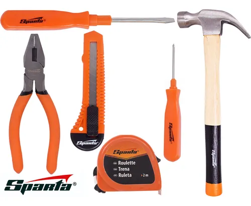 Kit Jogo Ferramentas Domésticos Com 6 Peças Sparta