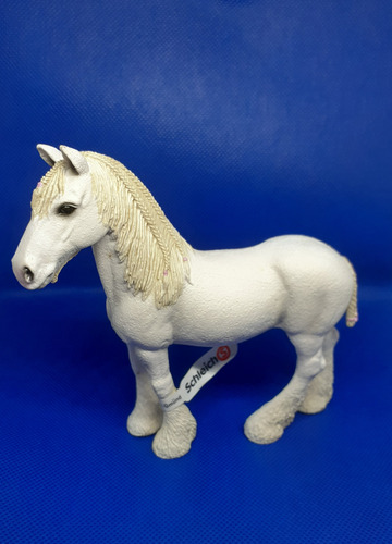 Yegua Caballo Shire Blanco Schleich Juguete Figura Plástico