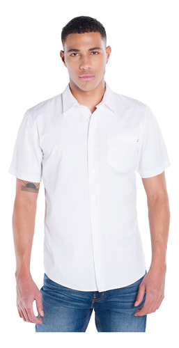 Camisa De Algodón Moda Oggi Hombre Popelina Blanca Slim