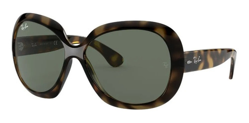 Imagen 2 de 8 de Anteojos de sol Ray-Ban Jackie Ohh II Standard con marco de nailon color gloss tortoise, lente green clásica, varilla gloss tortoise de nailon - RB4098