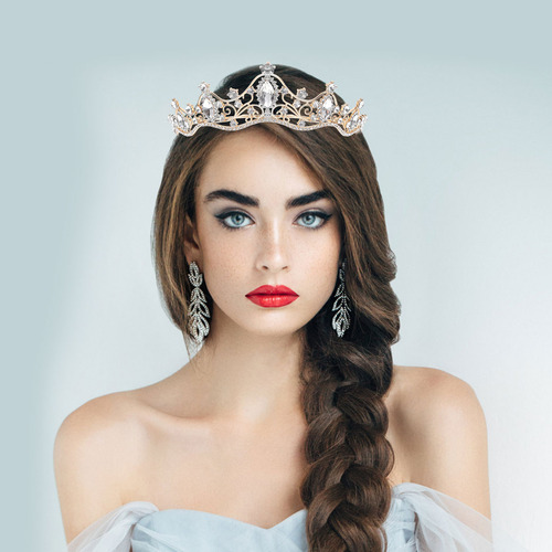 Diadema De Novia Con Forma De Corona Y Diamantes De Imitació