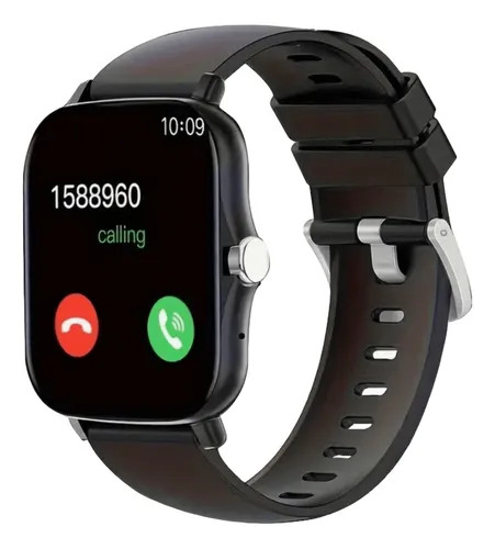 Reloj Inteligente Inalámbrico. Smartwach Múltiples Funciones Negro Liso Negro Negro