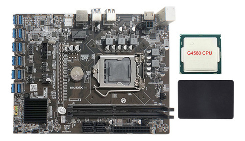 Placa Base Minera B250c Con Cpu G4560+ssd 128g 12xpcie To