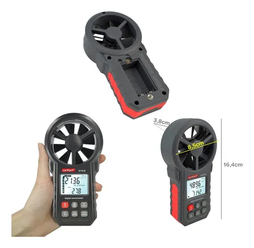 Anemómetro Digital De Viento Medidor Temperatura Y Humedad