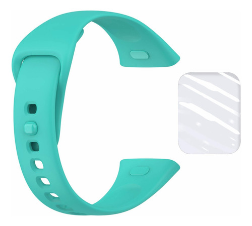 Oyeoye pulseira silicone con película tela para Xiaomi Redmi Watch 3 cor verde água