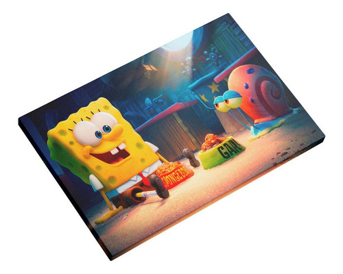 Cuadro Gary Y Bob Esponja En Un Heroe Al Rescate 30x20