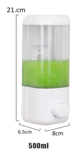 Imagen 2 de 8 de Dispensador Jabón Líquido Gel Shampoo 500 Ml Baño Cocina