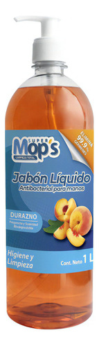 Jabon Liquido Para Manos Mops Mops830 Durazno 1 Litro 1pza
