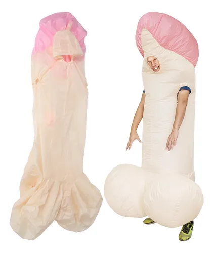 Vestido De Pene De Poliéster Inflable, Disfraz Genital Diver