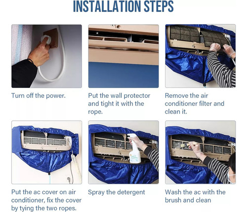 Para Funda De Aire Acondicionado Cubierta Para Limpieza