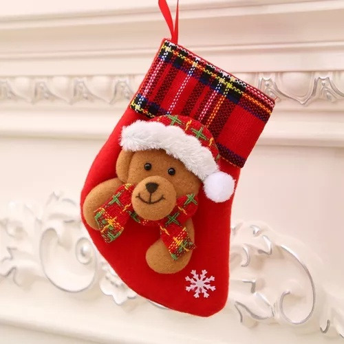 4 Calcetín Navidad Adorno Colgante Árbol Navidad Decorativo