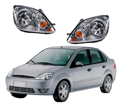 Par De Faros Depo Ford Fiesta 2003 2004 2005 2006 2007