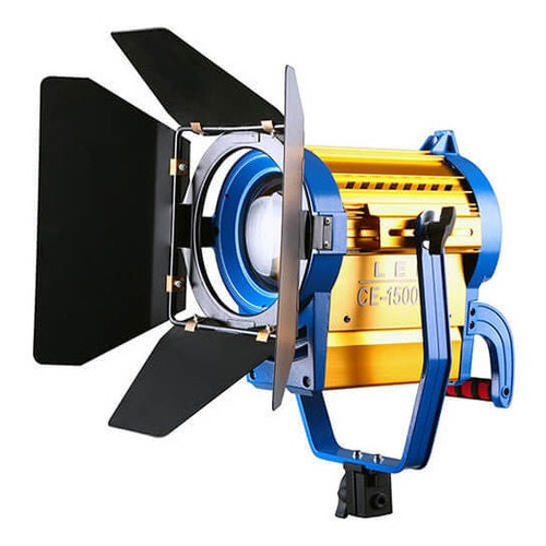 Iluminador Fresnel De Led Nicefoto Ce-1500ws Spotlight Vídeo Cor da estrutura Dourado-escuro Cor da luz Branco-quente 110V/220V