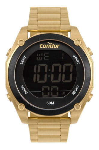 Relógio Condor Masculino Digital Dourado - Cobj3463aq/7d