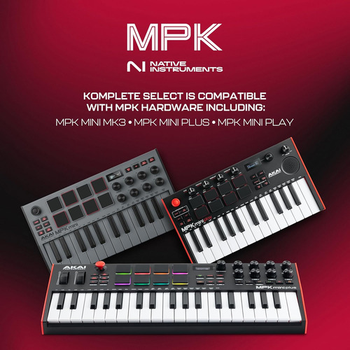Akai Mpk Mini Mk3 Usb Midi Con Arpegiador Y Nks - Gris