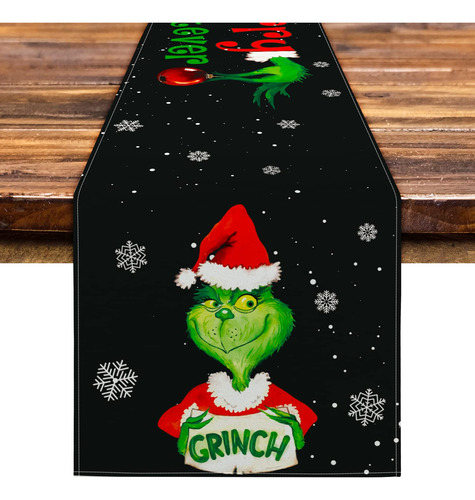 Siilues Camino De Mesa De Navidad, Camino De Mesa Grinch Par