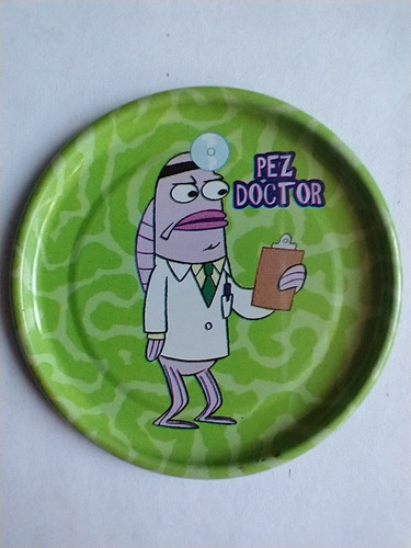 Tazos Metalix Bob Esponja Pez Doctor #110 2007.