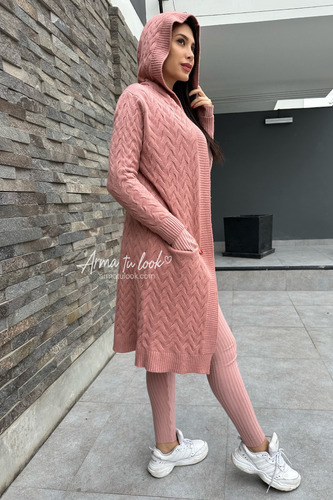 Imagen 3 de 5 de Cardigan Macy Chompa Capa Lana Cashmere Arma Tu Look