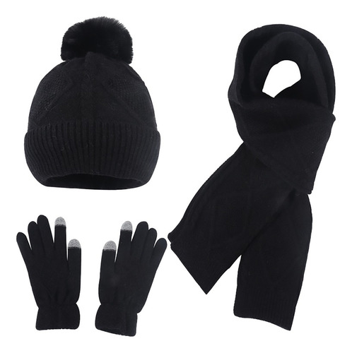 Gorro De Punto Para Mujer Y Hombre, Bufanda Cálida, Guantes