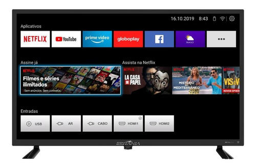 Imagem 1 de 7 de Smart Tv Britânia 32 Btv32d10n5skh Hd Dolby Audio Led